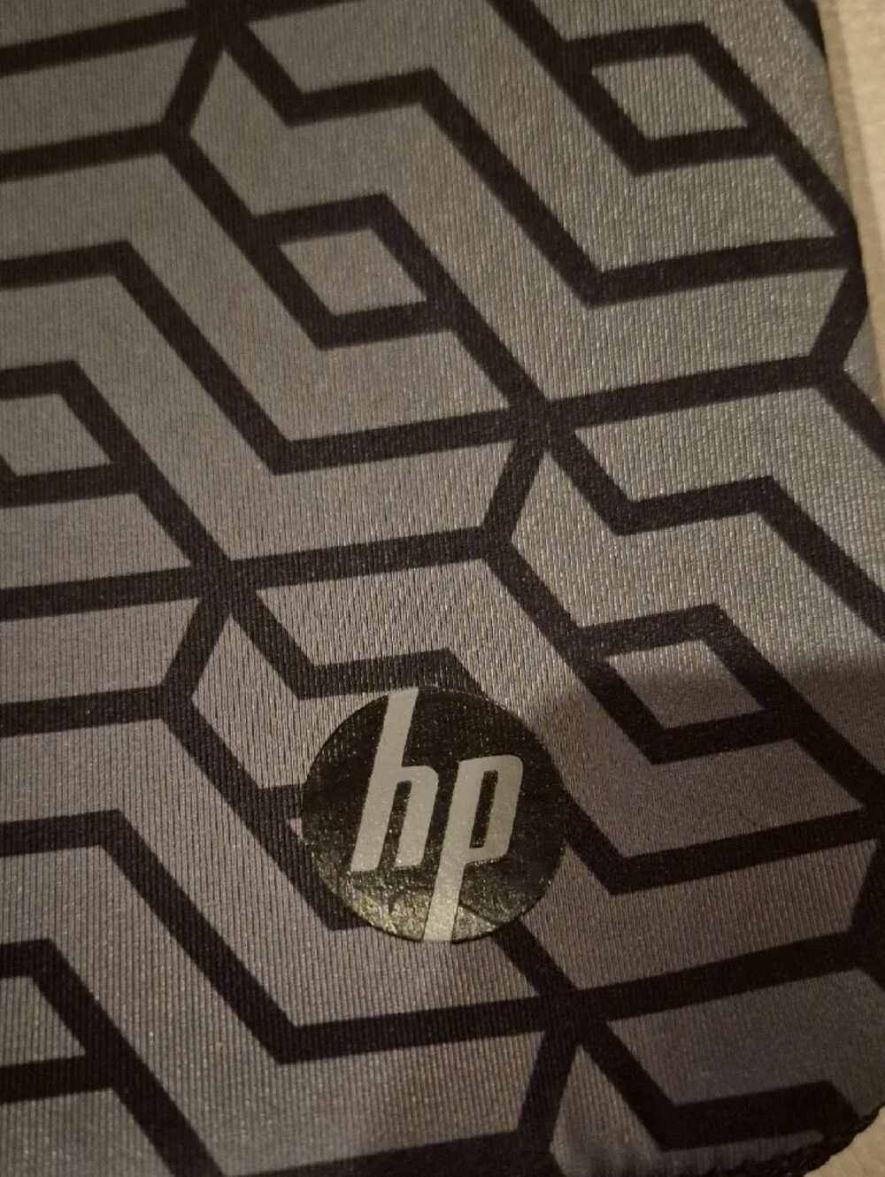 HP Gray and Black Geometric Laptop Sleeve